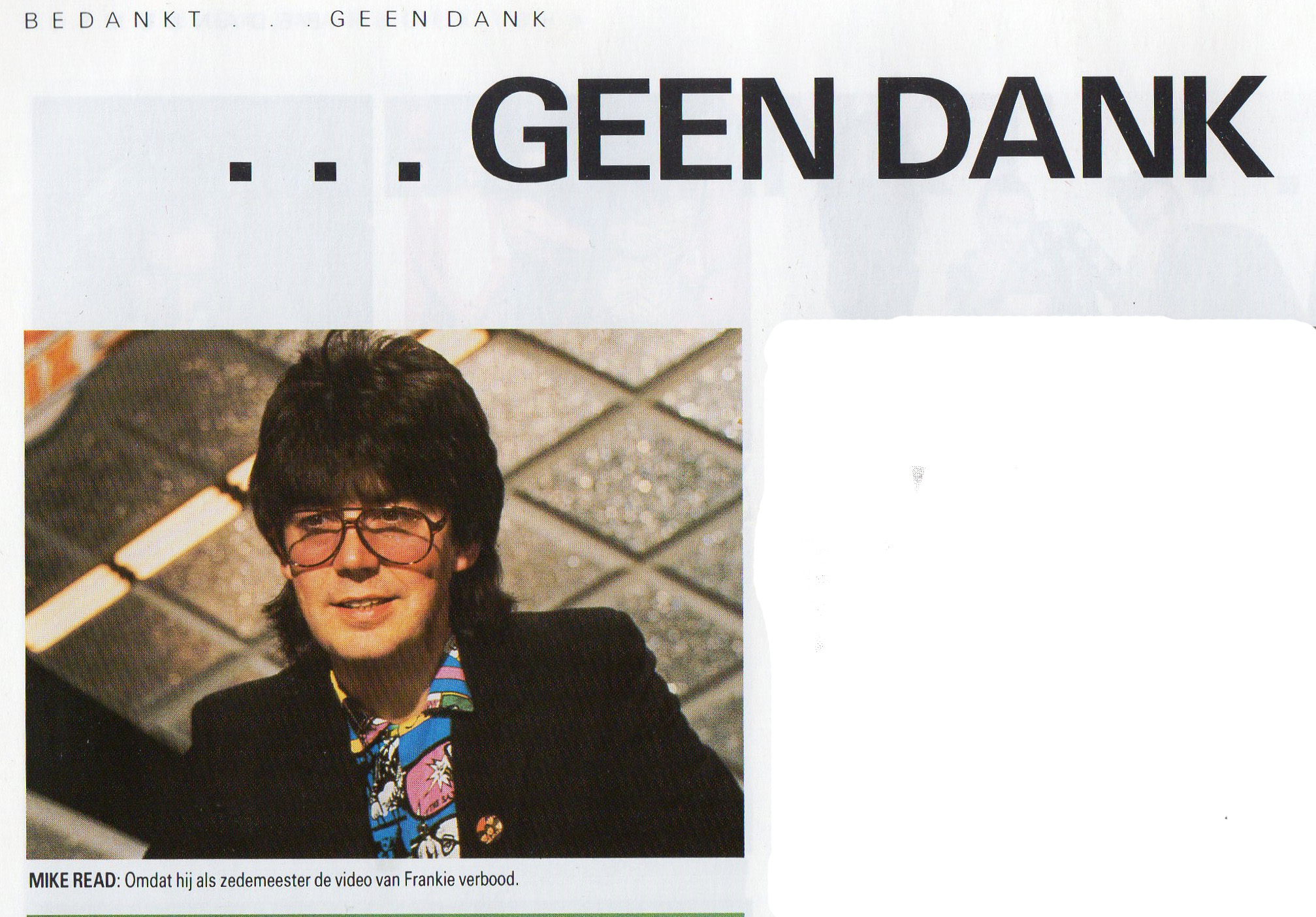 Mike Read banned 'Relax'